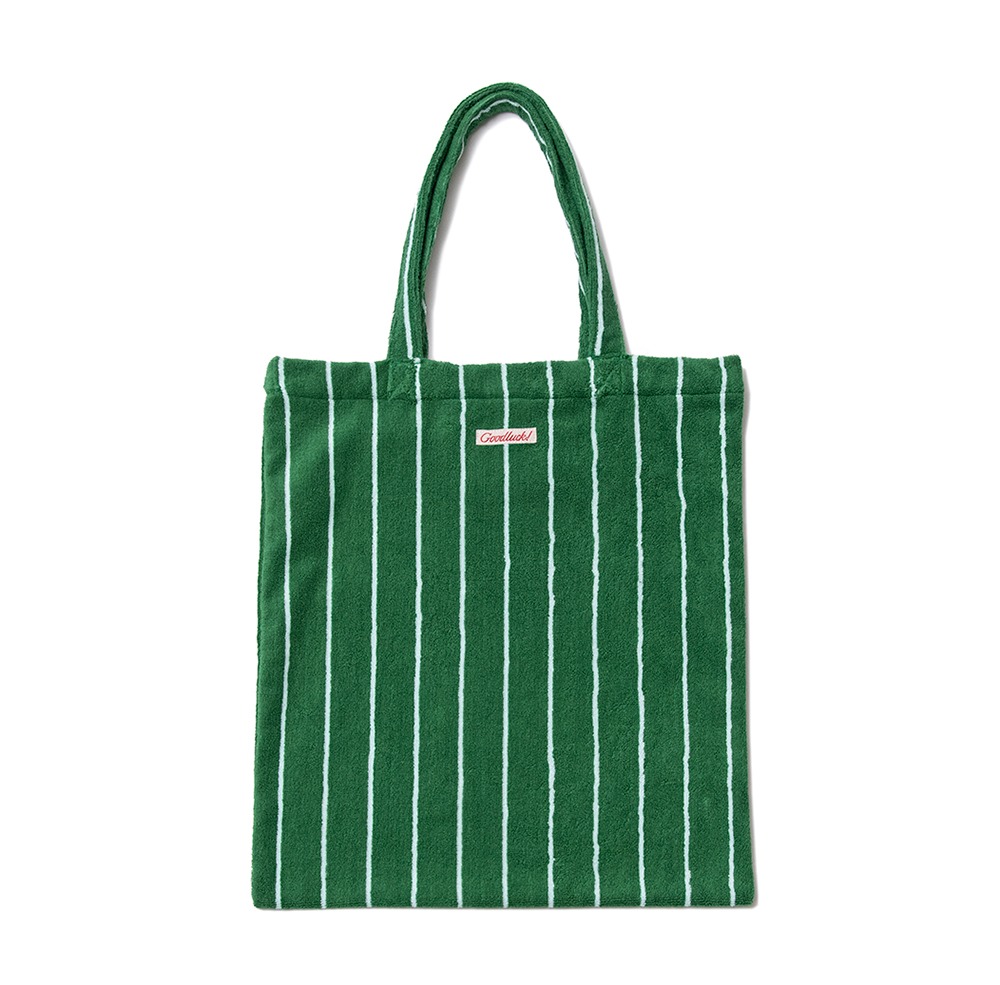 BEAT &amp; SLNCTerry Tote Bag(Green Stripe)